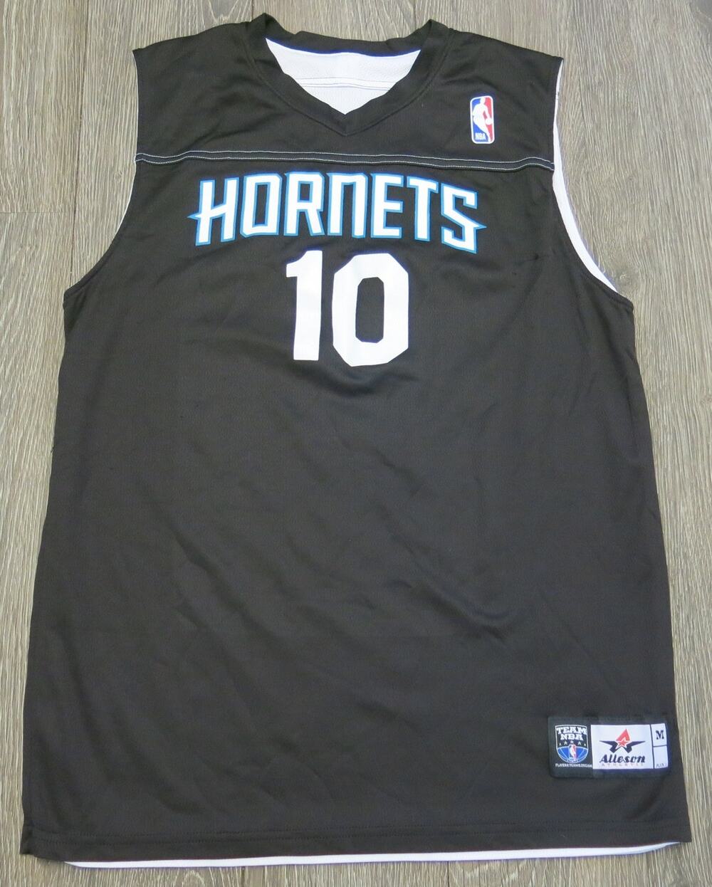 Charlotte Hornets NBA Jersey #10 Reversible Size M Men Sleeveless Black White